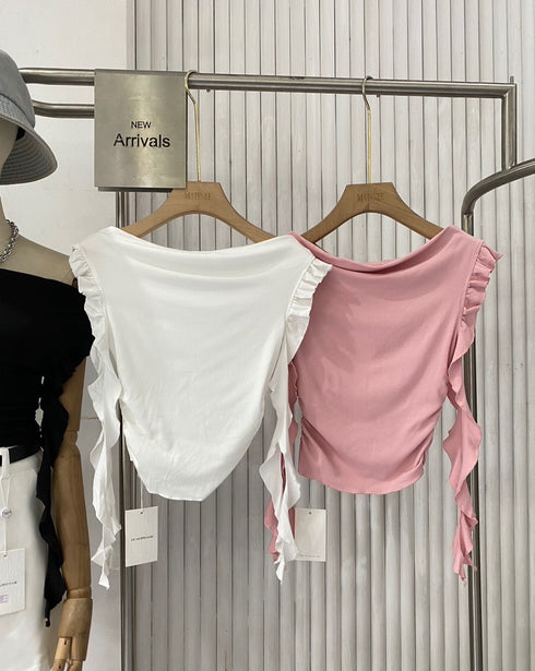 Women Off-Shoulder Ruffle Fall Tops